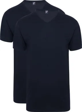 Alan Red T-Shirts Vermont Extra Longs Bleu Marine (Lot de 2) 