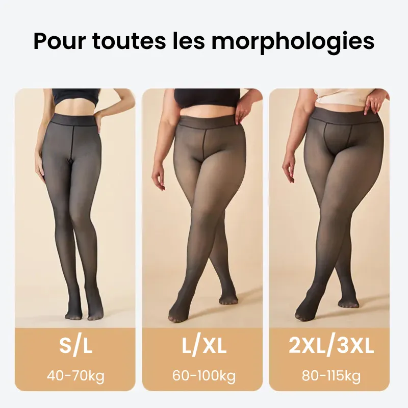 Andréa - Collant doublé effet peau nue