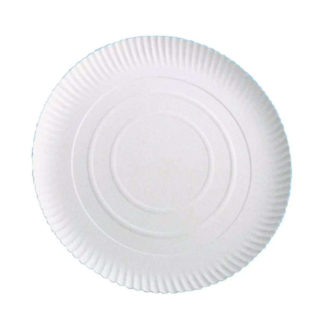 Assiette carton blanc à relief