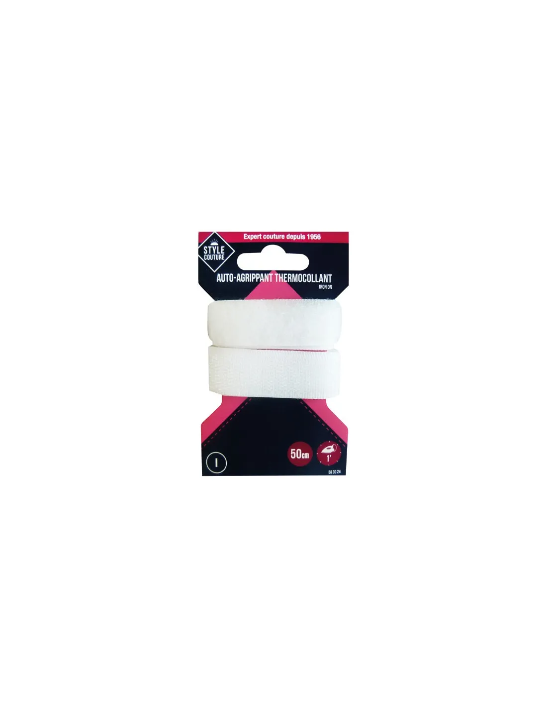 autoagrippant thermocollant blanc - style couture