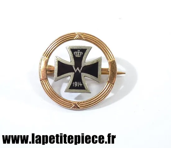 Badge patriotique allemand croix de fer 1914