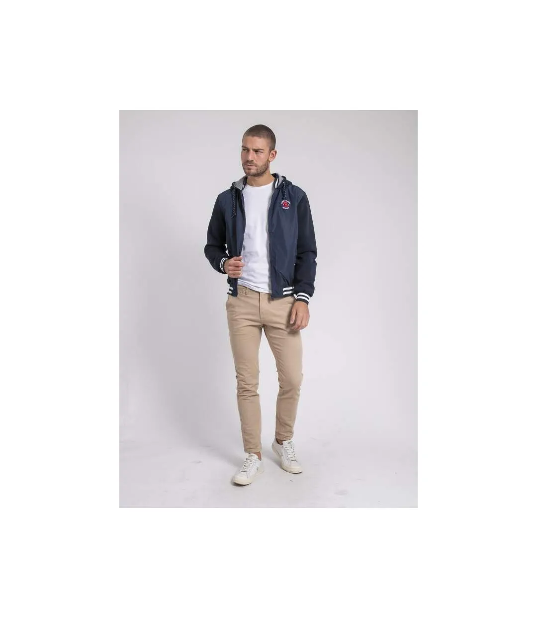Blouson bimatière capuche ZOUX