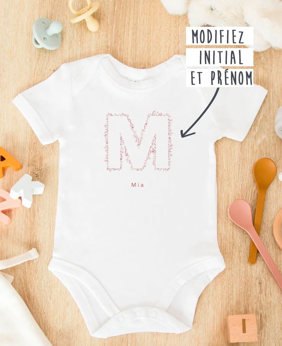 Body Initiale et prénom de l'enfant personnalisé