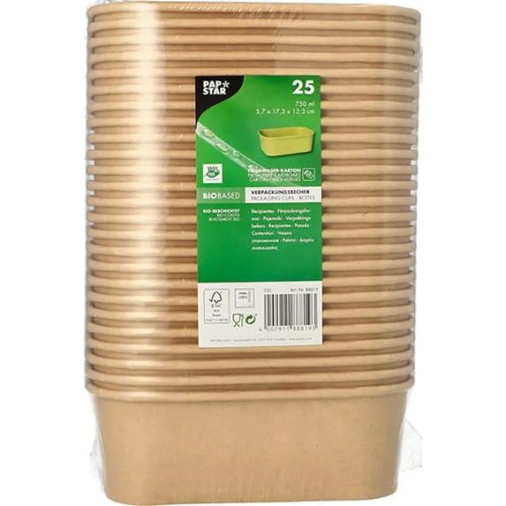 Boites carton rectangulaire 750ml 5,7cmx17,3cmx12,3cm marron par 300