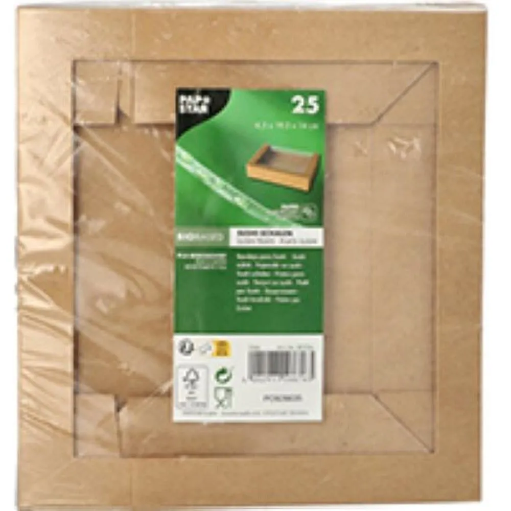 Boites sushis fenêtre carton kraft 4,5cmx19,5cmx14cm par 100