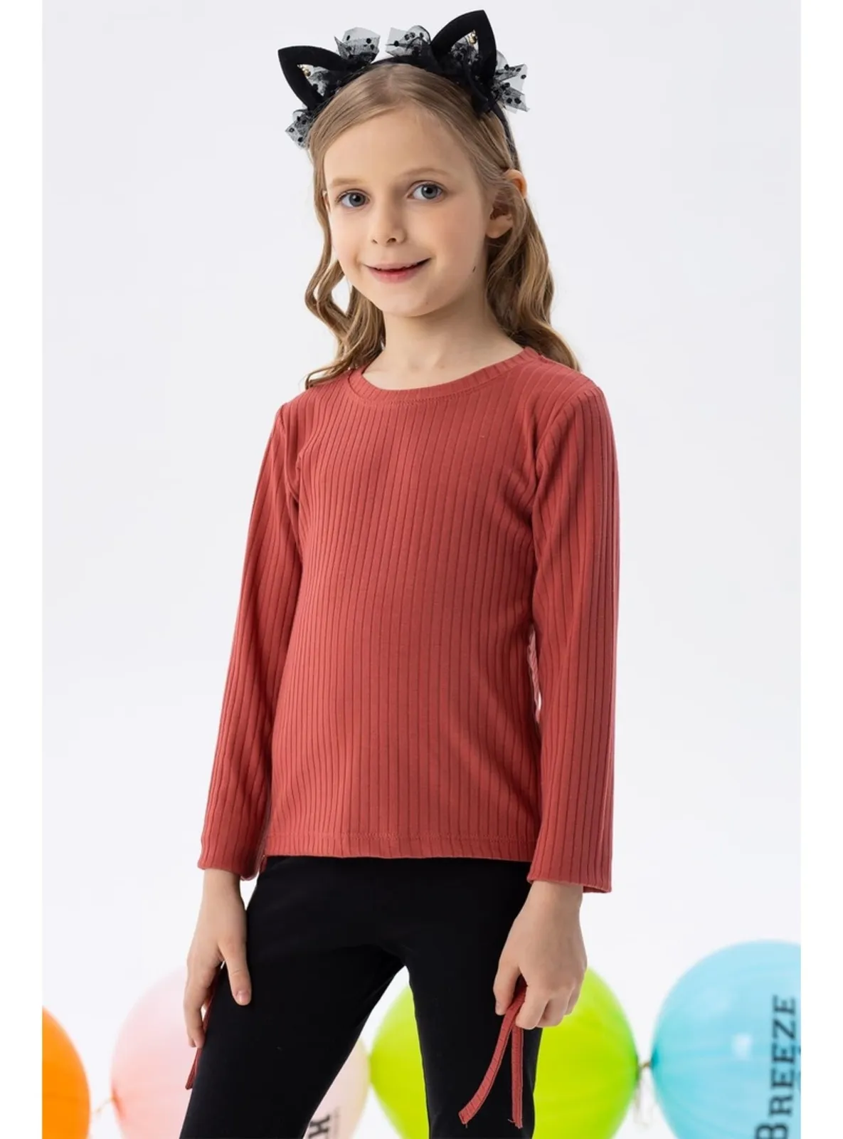 Brick Red - Girls` Tops
