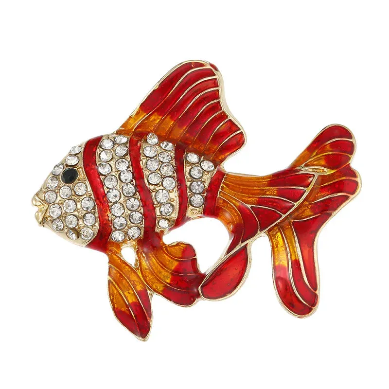 Broche Poisson Steampunk Coloré