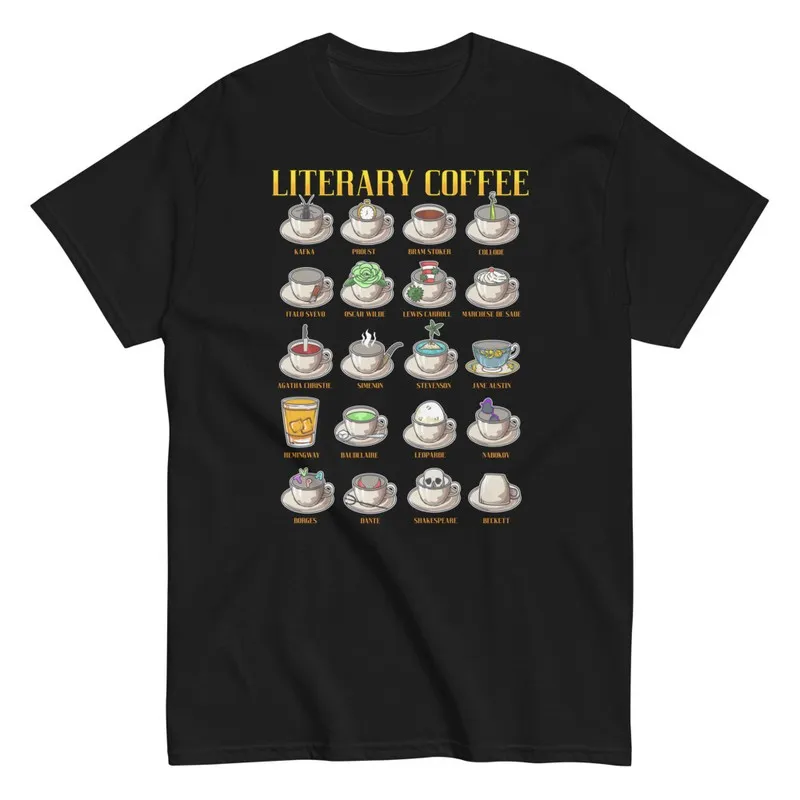 Cafés des Grands Maîtres Littéraires - T-SHIRTS