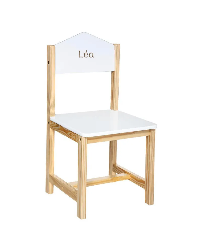 Chaise enfant "maison" en bois personnalisée avec prénom