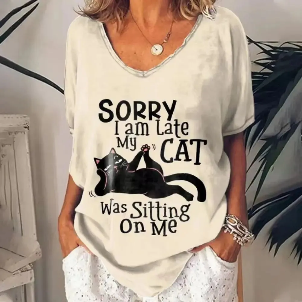 Collection T-shirts Femme à Imprimé Chat 3D