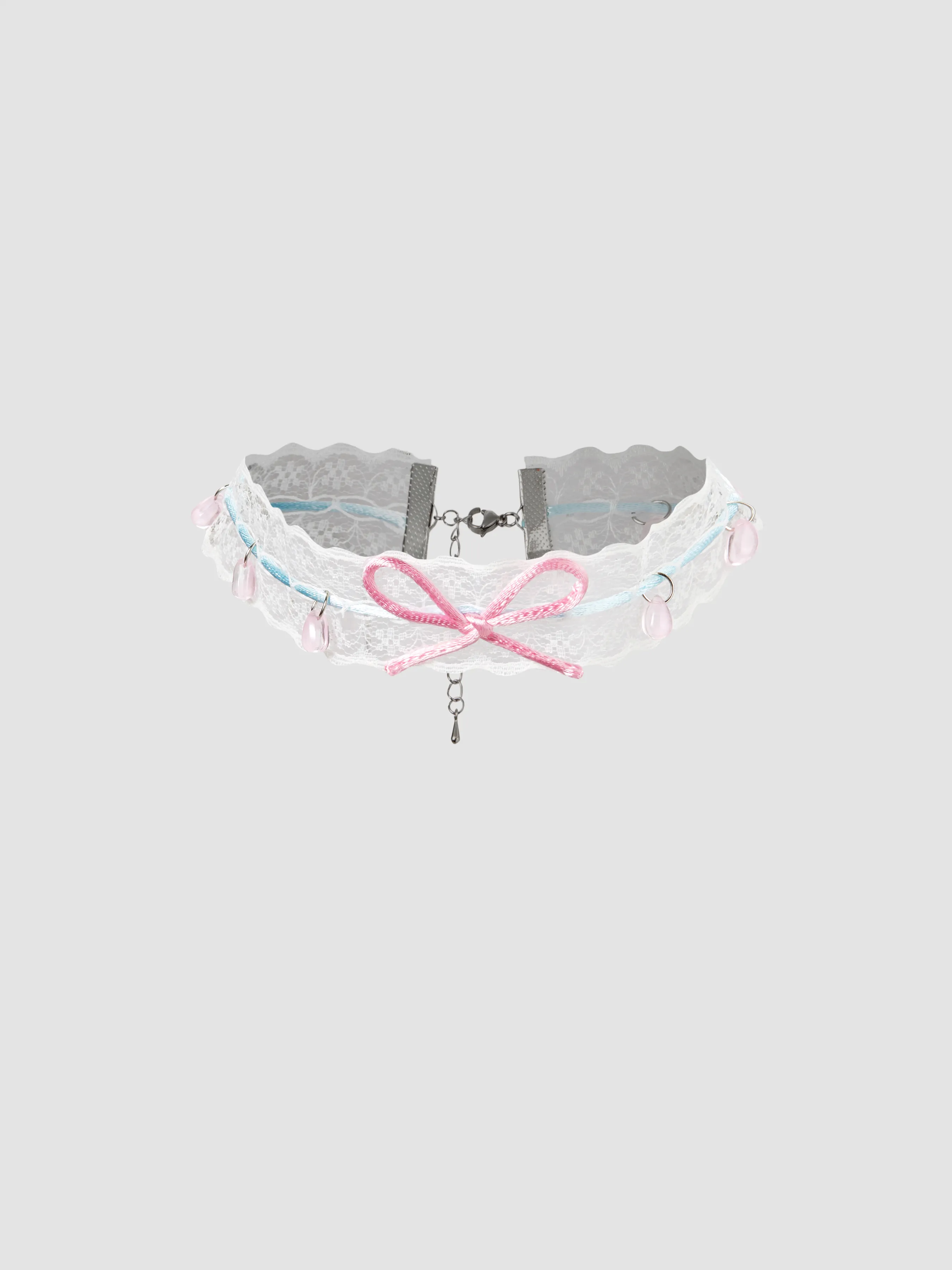 Collier Ras-du-Cou en Dentelle avec Nœud