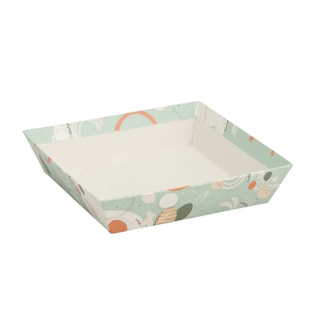 Corbeille carton carree spring 22x22x5