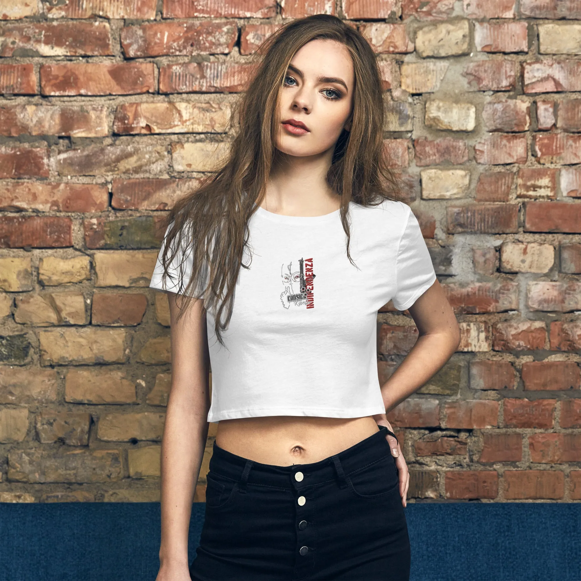 Crop-Tops Brodé Indipendenza