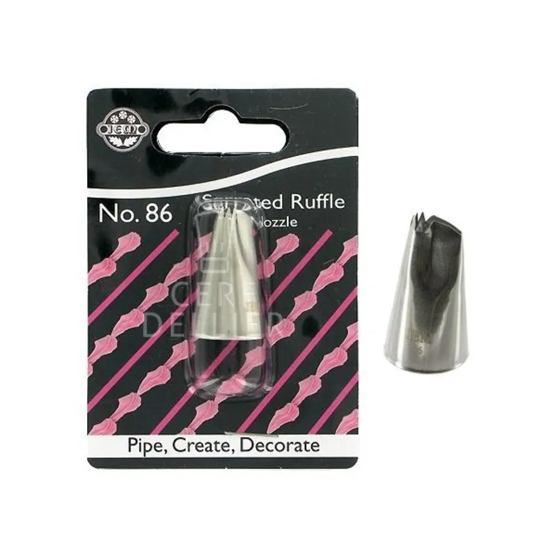 Douille Ruban dentelé Serrated Ruffle N°86 Jem - pâtisserie 