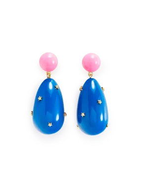 ESHVI  Boucles d'oreille Etoile - Bleu