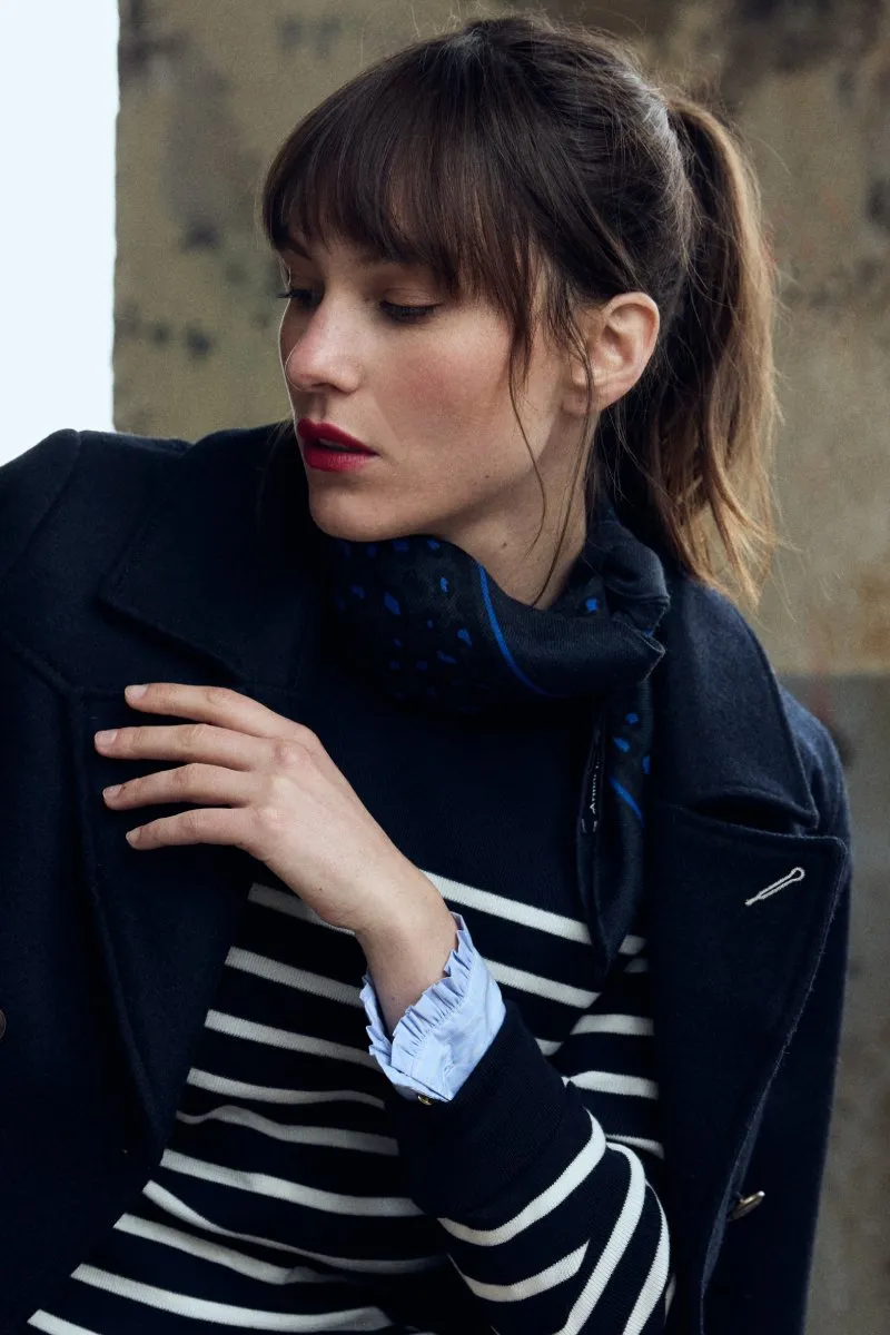 Foulard imprimé léopard - laine