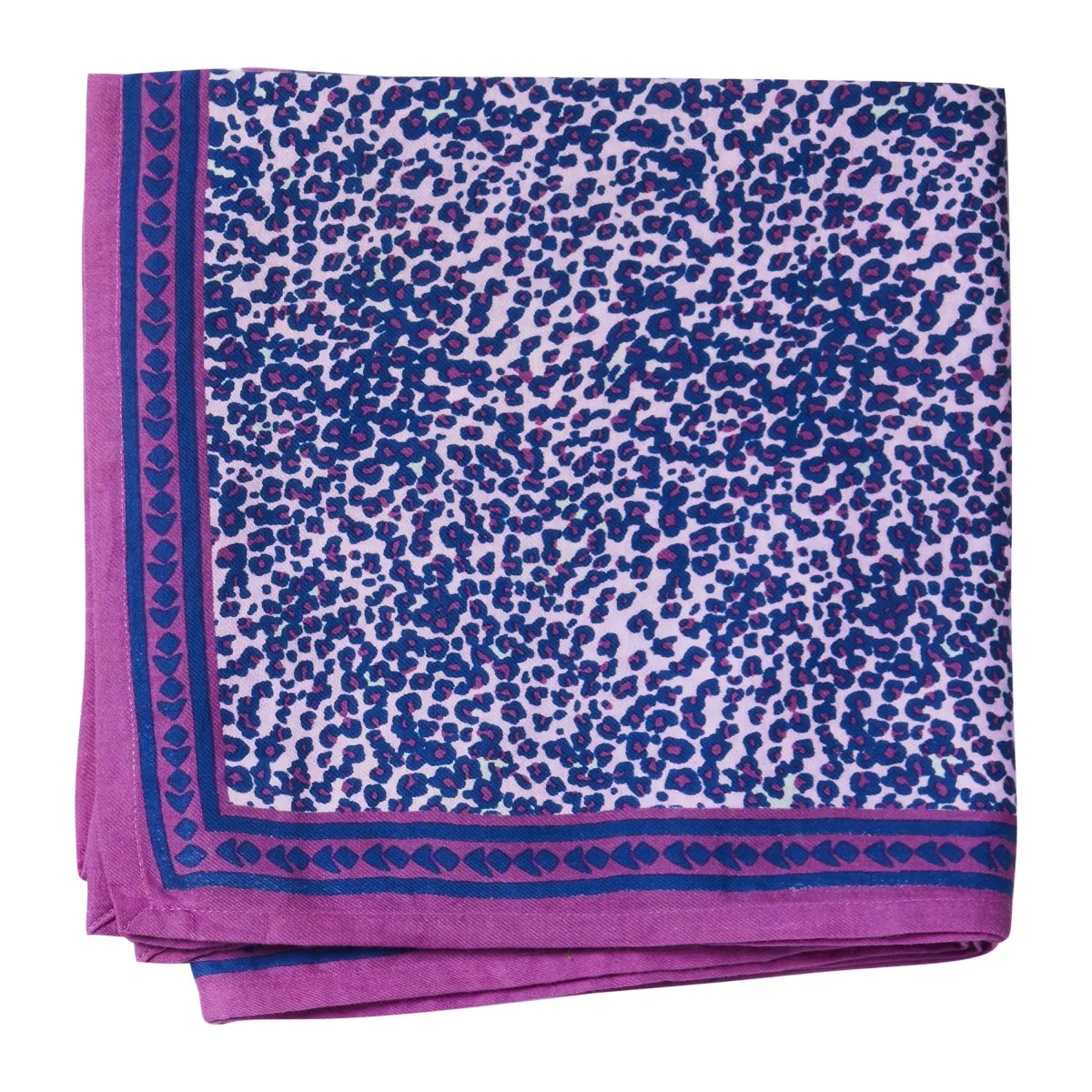 Foulard Indien Savane Bleu Cassis