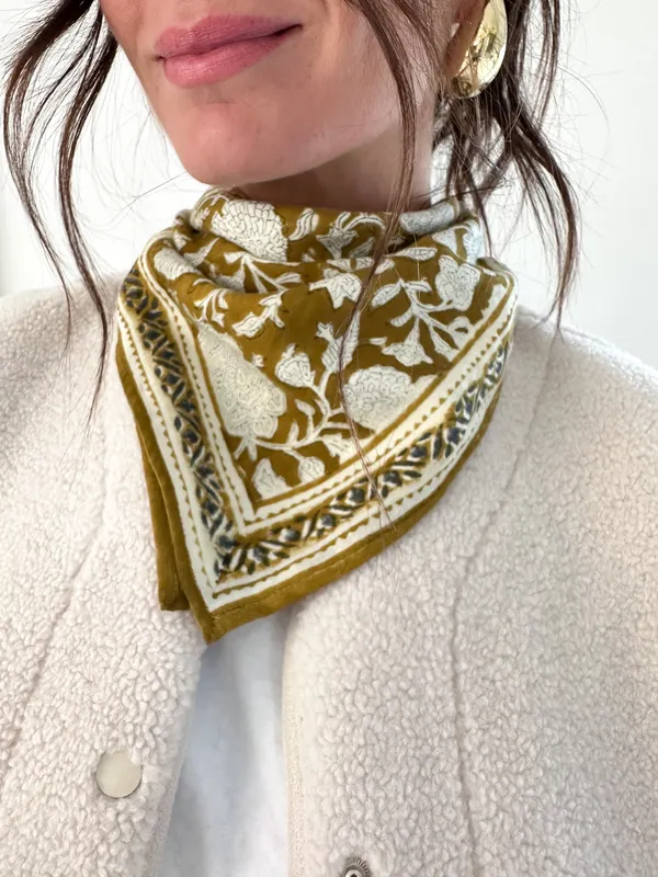 Foulard indien Tupia absynthe | maugconcepstore