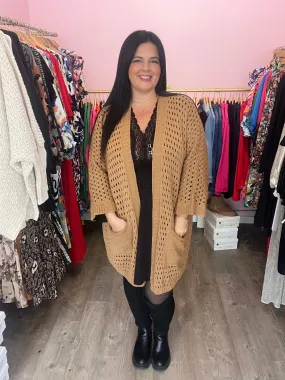 Gilet ajouré motif etoile au dos