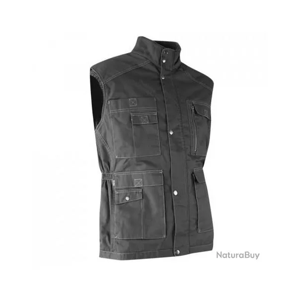 Gilet sans manches multipoches doublé polaire traité déperlant safari. PROMOTION NOEL