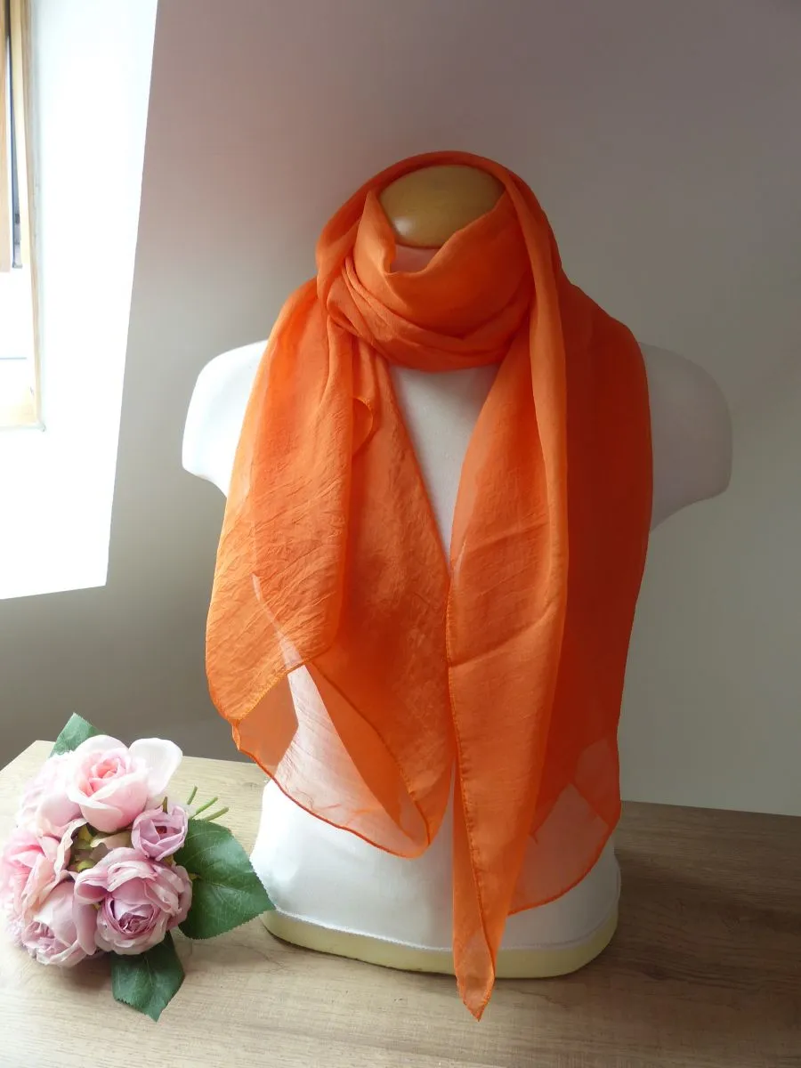 Grand Foulard Etole Orange