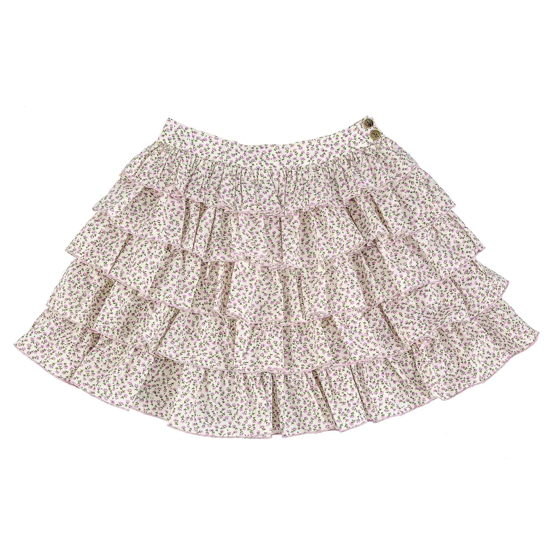 Jupe à Volants Fille | Coton Rose Liberty | RUFFLE