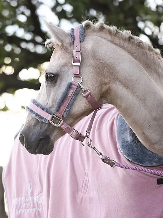 Licol doublé mouton et longe Equestrian Stockholm - Pink