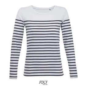 Lot de 3 T-Shirts Rayés SOL´S 03100 à Manches Longues Pour Femme