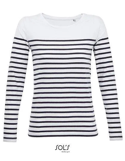 Lot de 3 T-Shirts Rayés SOL´S 03100 à Manches Longues Pour Femme