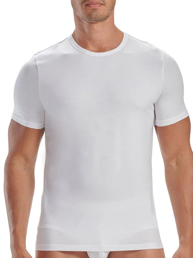 Lot de 3 tee-shirts col rond homme Active Core Coton Adidas - Blanc