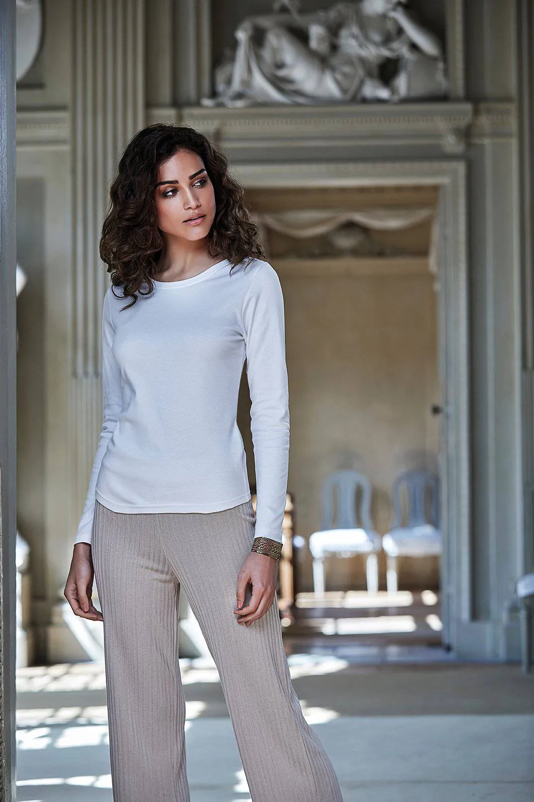 Lot de 5 T-Shirts Vierges Tee Jays 590 à Manches Longues Pour Femme