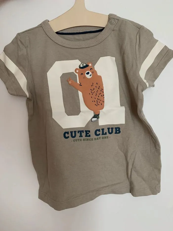 Lot de 5 tee-shirts C&A 9-12 mois - C&A - Prématuré  | Beebs