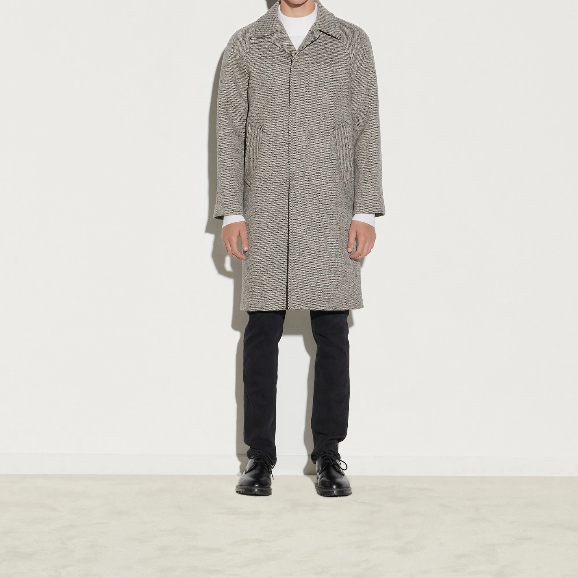 Manteau long en laine