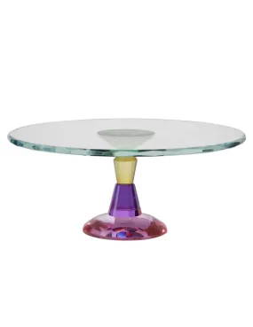 Miss Etoile Colored Glass Cake Stand - Trouva