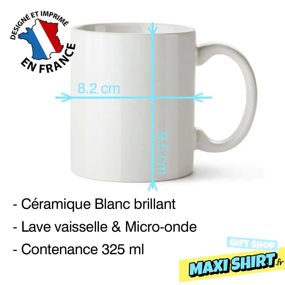 Mug Manga Enfant personnalisable avec prénom | idée cadeau fan Dragon Ball Z | en céramique blanc brillant
