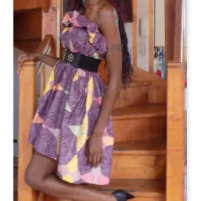 Originale robe afrowax !! waxstar !! en coton multicolore taille 38/40 long 77cm belicious-delicious-creation