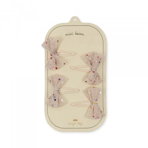 Pack de 4 barrettes tulle - Etoile multi Brazilian sand