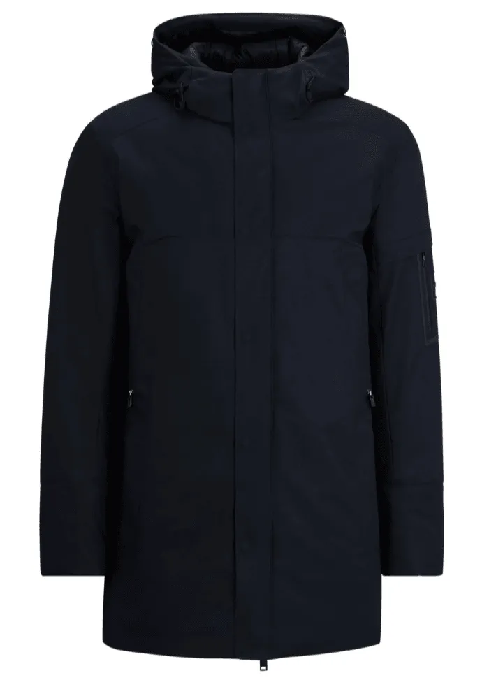 Parka à capuche BOSS marine