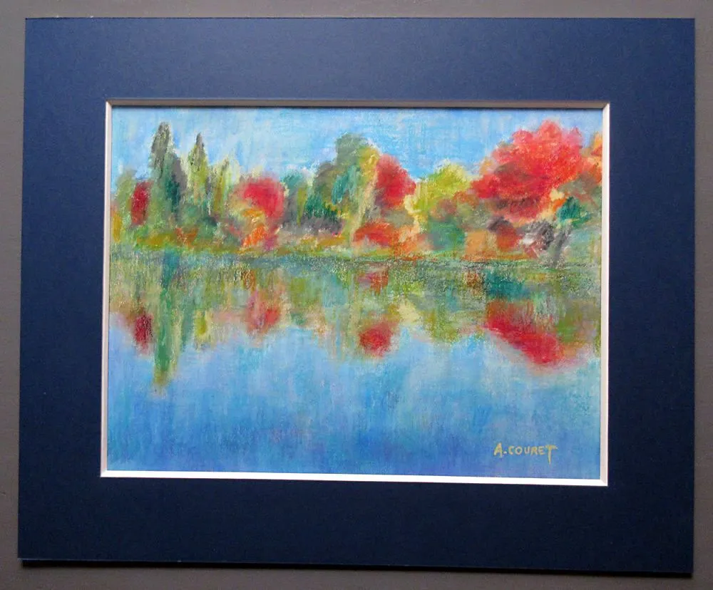 Pastel A .Couret peintre Gardois  creation des années 1980
