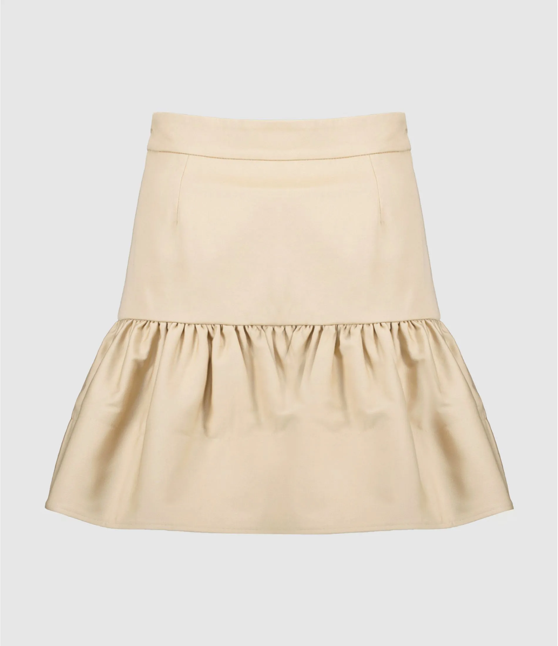 PATOU Partager  Jupe Courte Ruffle Beige  