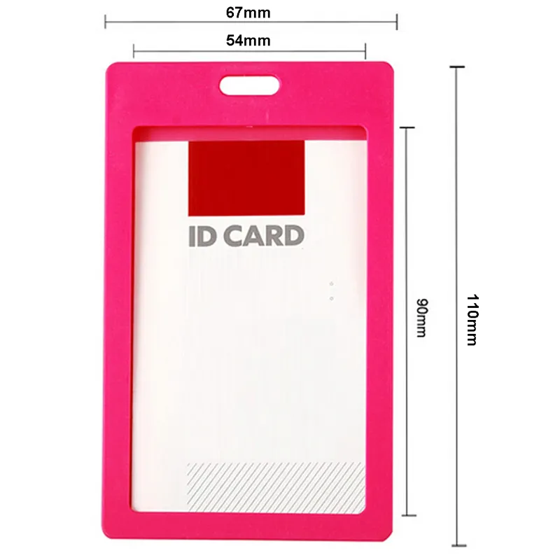 Porte badge en plastique coloré par 10