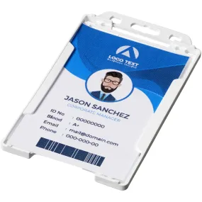Porte-badge transparent Pierre Blanc