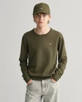 Pull ras du cou en coton Classic Shield Teens