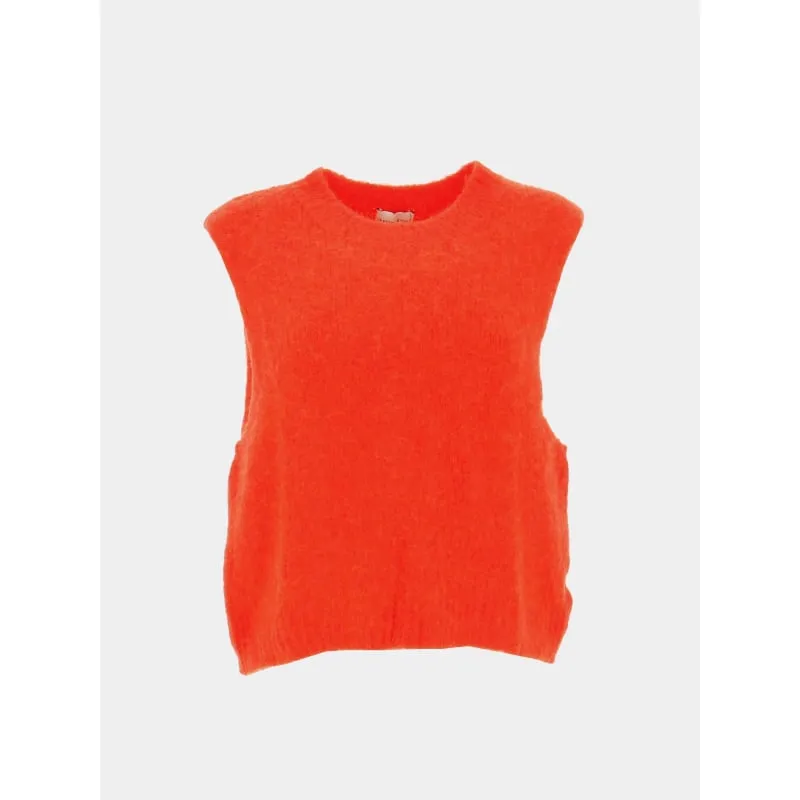 Pull à pois relief solferinos kaki femme - La Petite Etoile | wimod