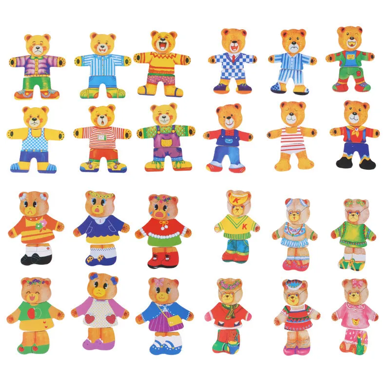 Puzzle en Bois - DressUp Max pour un Jeu Coloré