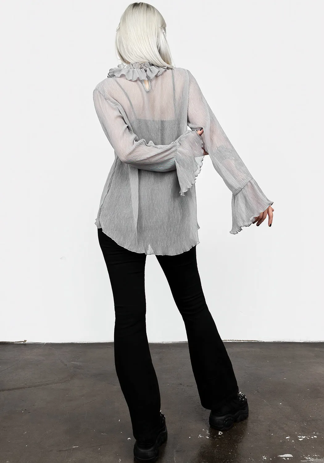 Rey Sheer Ruffle Top