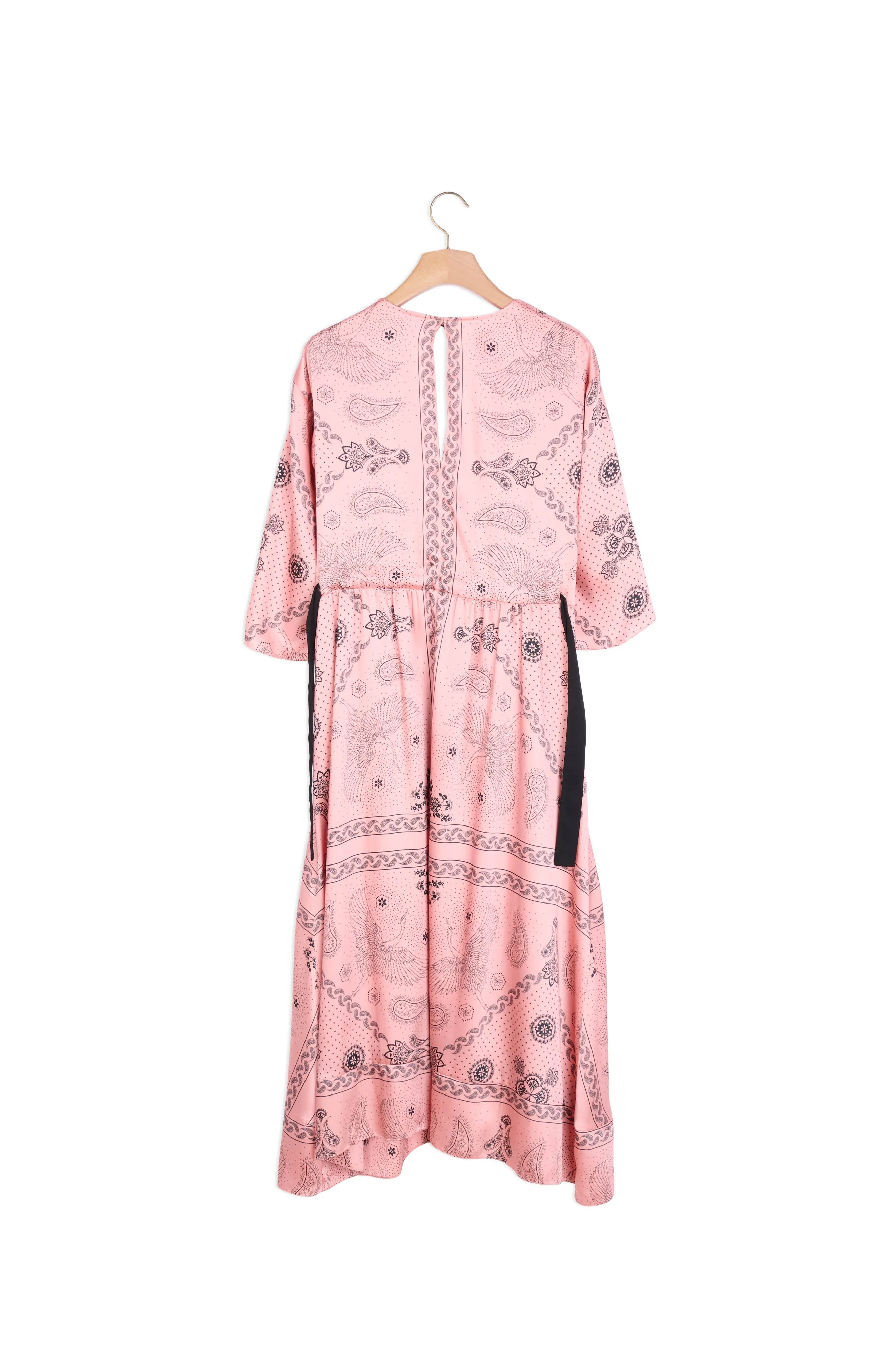 Robe longue asymétrique imprimée