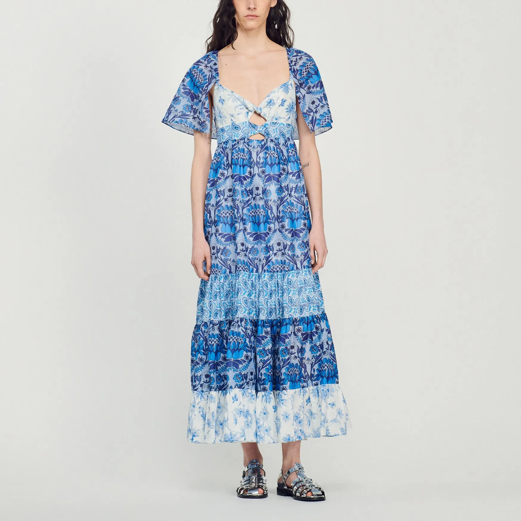 Robe longue imprimé foulard