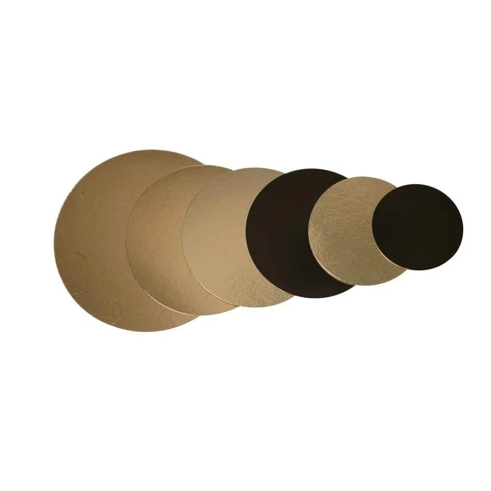 Rond en carton couleur or / noir ø240mm