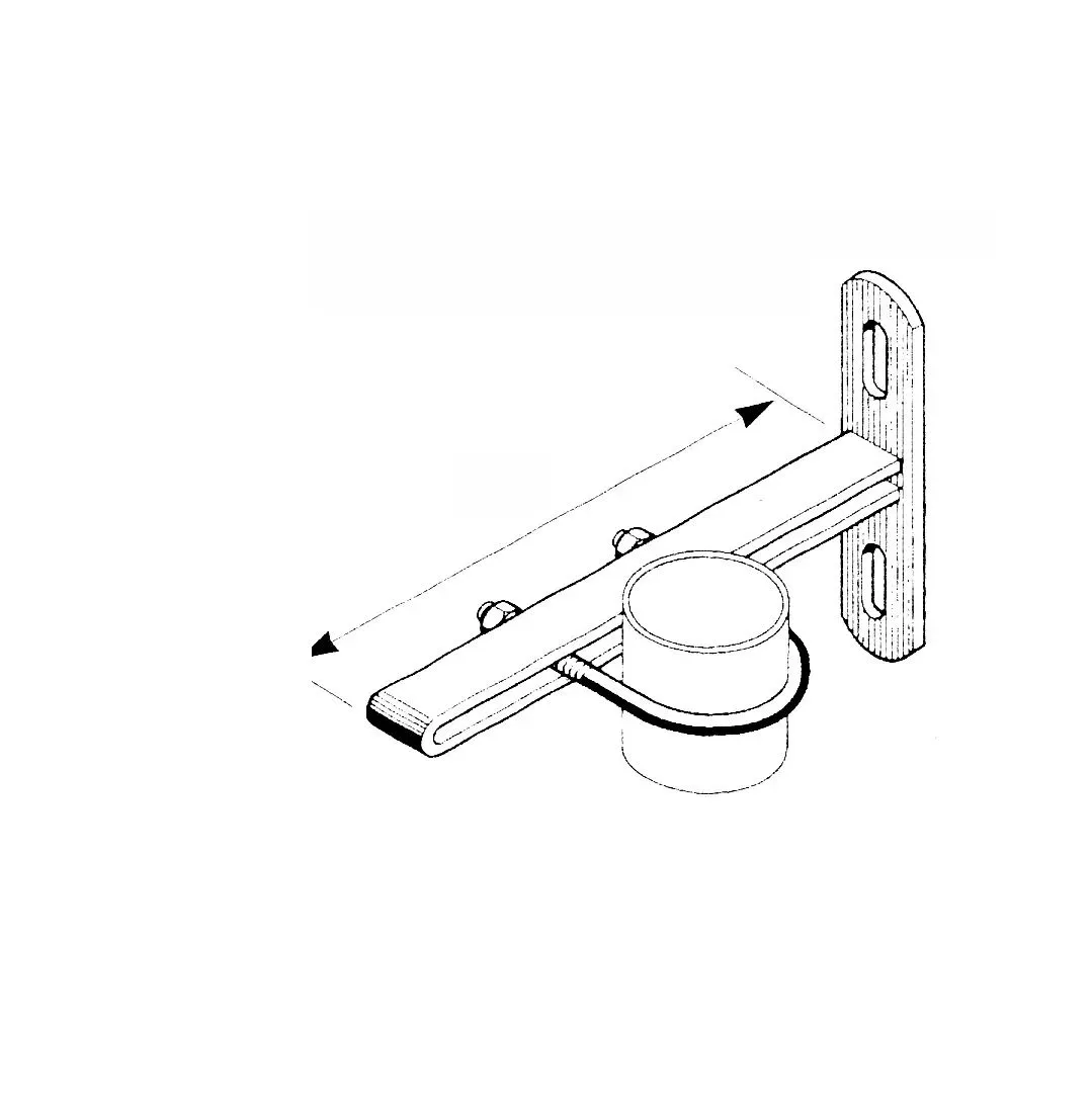 Support mural inox tube vertical 400